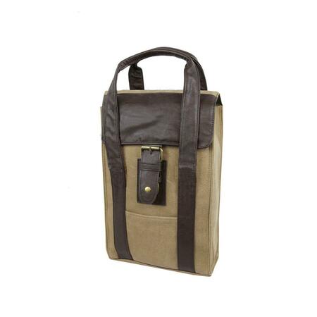 ALIMENTACION Canvas Arlington Dual Wine Carrier Bag - Brown AL1802309